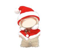Christmas Clothes for Labubu, Handcrafted Sets for 17cm Dolls, Premium Holiday Outfit with Accessories, Stylish Christmas Doll Clothing (Santa Hat With Cape 2)