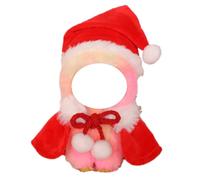 Christmas Clothes for Labubu, Handcrafted Sets for 17cm Dolls, Premium Holiday Outfit with Accessories, Stylish Christmas Doll Clothing (Santa Hat With Cape)