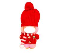 Christmas Clothes for Labubu, Handcrafted Sets for 17cm Dolls, Premium Holiday Outfit with Accessories, Stylish Christmas Doll Clothing (Giant Hat 3 Piece)