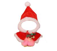 Christmas Clothes for Labubu, Handcrafted Sets for 17cm Dolls, Premium Holiday Outfit with Accessories, Stylish Christmas Doll Clothing (Cape With Bow)