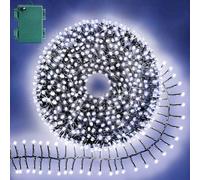 Christmas Cluster Lights 2.5M 200LED Christmas String Lights Christmas Lights Battery Operated Fairy Lights with 8 Modes Waterproof Christmas Tree Lights for Outside Indoor Decorations(Cool White)