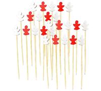 Christmas Cocktail Picks, Holiday Cocktail Picks | Candy Skewers - 100 X Christmas Tree Snowflakes Santa Elk Snowman Toothpick Bar Supplies