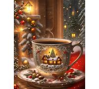 Christmas Coffee 700 Piece Jigsaw Puzzles For Adults, Fun Challenging & Brainteasing 700 piece Adult jigsaw puzzle, Impossible puzzles, Gift for Men/Women, Finished Size is 52x38cm