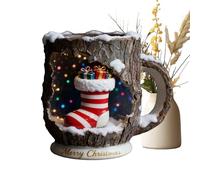 Christmas Coffee Cups - Bark Crack Texture Festive Drinking Cups - Christmas Bark Crack Cup - For Travel Home School Table Decoration House Warming Party Mother Father Wife Friend Marriage