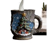 Christmas Coffee Cups,Bark Crack Texture Holiday Drinking Cups - Snowman Design Juice Mug - for Home School Travel Housewarming Holiday Party Mother Dad Wife Friend Husband