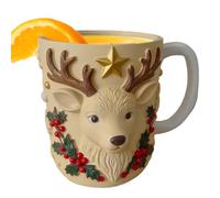 Christmas Coffee Cups | Resin Desk Decoration For Party,Christmas Tea Cup With Reindeer And Tree - For Desktop And Home Decoration Milk Water Latte Party Office School Restore
