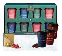Christmas Coffee Gifts - 8x Instant Flavoured Coffee (Caramel, Amaretto, Hazelnut Latte & More) | Premium Coffee Gift - Christmas Presents for Women & Men - Coffeee Advent Style & TJMolten xmas Card