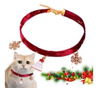 Christmas Collars for Cats,Cute Cat Collars | Adjustable Velvet Pet Collars - Cute and Versatile Decorative Collar Comfortable for Walking and Living Quotid