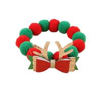 Christmas Collars for Dogs - Cute Plush Ball Cat Bowtie - Soft Colorful Dog Outfit Decorations Adjustable Cat Costume Accessories for Kitty Cats Puppies