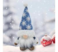 Christmas Collectible Christmas Decorations Uk Gonk Decorations Handmade Gnomes Holiday Figurines Scandinavian Tomte Xmas Decor for Home Kitchen Farmhouse - Blue Gifting Party Uk Tin Holiday
