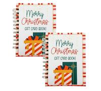 Christmas College Survival Gift Card Book, Spiral Bound Gift Book Keepsake 5x7 Pages, DIY Christmas Card Holder for College Students, Care Package for University Students from Parents (2)