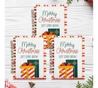 Christmas College Survival Gift Card Book, Spiral Bound Gift Book Keepsake 5x7 Pages, DIY Christmas Card Holder for College Students, Care Package for University Students from Parents(3pcs)