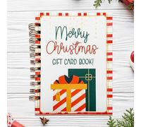 Christmas College Survival Gift Card Book, Spiral Bound Gift Book Keepsake 5x7 Pages, DIY Christmas Card Holder for College Students, Care Package for University Students from Parents(1pc)