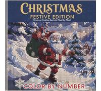 Christmas Color By The Number Book Large Print Festive Holiday Edition: Cozy Scenes Featuring Santa, Snow, Reindeers, Elves Cozy Xmas Color by Number ... Holiday Pixel Art Coloring Book for Adults