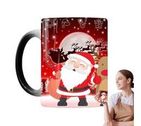Christmas Color Changing Cups - 0.33kg Ceramic Coffee Mug, Magic Heat Reactive Cup, Festive Delight Porcelain Holiday Drinkware | Funny Christmas Mug for Hot Tea Milk Cocoa Gift Home Office Kitchen