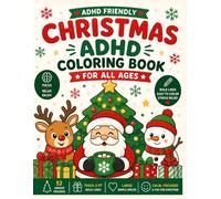 CHRISTMAS Coloring Book for All Ages - ADHD Friendly: 52 Bold & Easy Holiday Designs