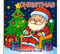 Christmas Coloring Book for Kids: Cute and Easy Holiday Mandala Designs with Black Pages and Fun Christmas Characters (Christmas Coloring Book Series for Kids)