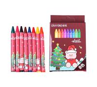 Christmas Coloring Crayons, Creative Crayons | Bright Multicolor Artwork Pack for Kids with Crafts for Preschool Birthday Travel