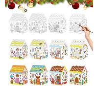 Christmas Coloring House | Seasonal Decor,DIY Coloring Holiday Houses - for Teens Adults Parents Preschools Daycare Centers Birthday Indoor Play Special Events
