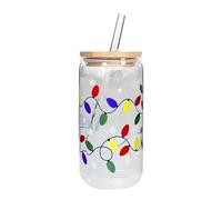 Christmas Colour Changing Cup - Reusable Drinking Bottle with Straw Lid, Entertaining Temperature Sensitivity Glass for Hot Chocolate Cold Juice Milk, Ideal Festive Drinks Goods for the