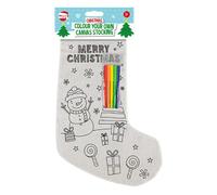 Christmas Colour Your Own Canvas Stocking Assorted Designs