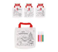 Christmas Colour-Your-Own Tote Bag (22Cm X 20Cm)