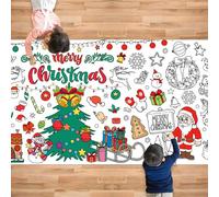 Christmas Colouring Tablecloth for Kids - 30 x 72 Inch Giant Christmas Colouring Table Cloth, Paper Tablecloths Xmas Rectangular Table Cover for Party, Ideal for Xmas Party Decorations and Games