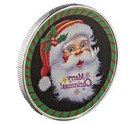 Christmas Commemorative Coin 1pc Santa Claus Reindeer Coin Merry Christmas Collectable Coin with Plastic Box