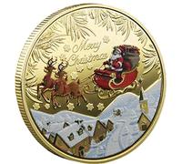 Christmas Commemorative Coin, Merry Christmas Santa Claus Collectible Coins Souvenir Gift for New Year Xmas Stocking Stuffers