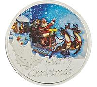Christmas Commemorative Coins Merry Christmas Coins Santa Claus Elk Collectible Art Souvenir Gift Coin Collection