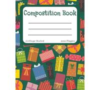 Christmas Composition Book: Christmas Journal Notebook , for Kids, Teens, Adults, Vintage Holiday Gift | 7.5 x 9.75 | 200 College Ruled Pages