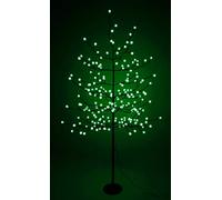 Christmas Concepts® 1.5m (5ft) Green LED Berry Tree With 200 LED's And Round Silver Base - Christmas Decorations - Indoor Christmas Lights