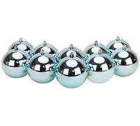 Christmas Concepts® 10 Extra Large 100mm (4") Baubles - Christmas Tree Baubles (Ice Blue)