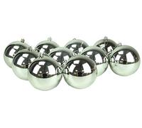 Christmas Concepts® 10 Extra Large 100mm Baubles - Christmas Tree Baubles (Silver)