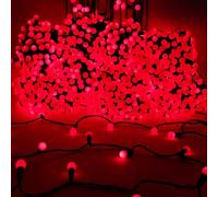 Christmas Concepts® 1000 100m (328ft) Red LED Berry Lights with 8 Function Controller - Indoor/Outdoor - Energy Efficient Christmas Lights