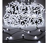 Christmas Concepts® 1000 100m (328ft) White LED Berry Lights with 8 Function Controller - Indoor/Outdoor - Energy Efficient Christmas Lights