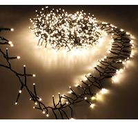 Christmas Concepts® 1000 12M/40FT Warm White LED Cluster Lights with 8 Function Controller - Indoor/Outdoor - Energy Efficient A++ - Christmas Lights
