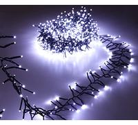 Christmas Concepts® 1000 12M/40FT White LED Cluster Lights With 8 Function Controller - Indoor/Outdoor - Energy Efficient A++ - Christmas Lights