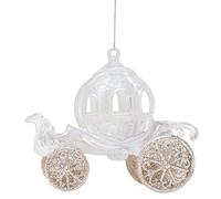 Christmas Concepts® 10cm (4") Glitter Decorated Princess Carriage Decoration (CHAMPAGNE, 1)