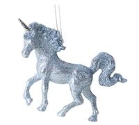 Christmas Concepts® 16cm Glitter Covered Unicorn Decoration - Luxury Christmas Decorations (Ice Blue, Pack of 1)