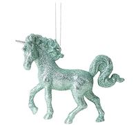 Christmas Concepts® 16cm Glitter Covered Unicorn Decoration - Luxury Christmas Decorations (Mint Green, Pack of 1)