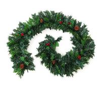 Christmas Concepts® 2 Metre (6.6ft) Mixed Pine Cone Garland With Red Berries - Traditional Christmas Decorations