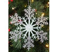 Christmas Concepts® 21cm 8" Large Glitter Decorated Snowflake Decoration - Christmas Baubles (MINT GREEN, 1)