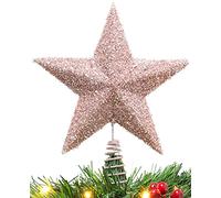 Christmas Concepts® 28cm Sparkly Tree Top Star - Luxury Christmas Decorations (Rose Gold)