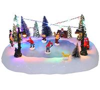 Christmas Concepts® 300mm (12") Battery Operated Musical LED Animated Ice Rink Village Scene - Plays 8 Christmas Melodies
