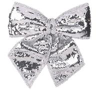 Christmas Concepts® 300mm (12") Silver Christmas Sequin Bow - Christmas Tree Decorations