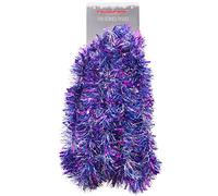 Christmas Concepts® 3m (9.8ft) Chunky/Fine Christmas Tinsel - Christmas Decoration Tinsel (Purple, Blue & Silver)
