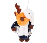 Christmas Concepts® 4" Angela's Sparkle Fabric Hanging Reindeer Christmas Tree Decoration - Reindeer With White Hat - Cute Christmas Decorations