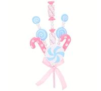 Christmas Concepts® 400mm (16") Candy Theme Glittery Sweets Christmas Tree Pick - DIY Garland/Wreath/Flower Arrangements - Christmas Tree Decoration (Pink & Blue)