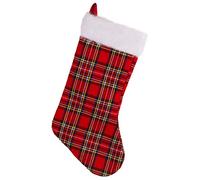 Christmas Concepts® 450mm (18") Traditional Tartan With Faux Fur Christmas Stocking - Christmas Decorations & Accessories
